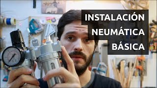 Instalación neumática básica + Filtro regulador de presión trampa de agua lubricador Rotake AFRL 80