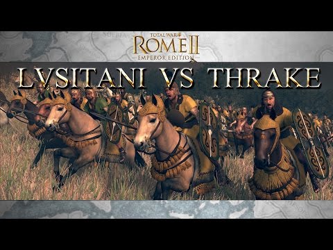 Total War Rome II Odrysian Kingdom vs Lusitani - Thracian Peltasts OP