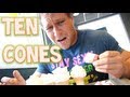 One Man. Ten Ice Cream Cones (WARNING: Pain ...