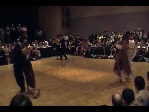  Andrea Misse,    Javier Rodriguez,    Analía Centurión,    Lorena Ermocida,    Gabriel Missé,    and  Fabian Peralta  are  dancing  to  the  tango  "  No MIentas  "