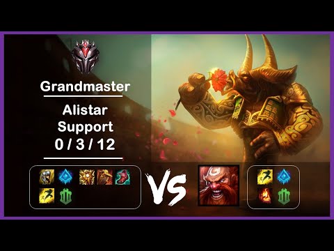 Support Alistar vs Gragas KR Grandmaster Patch 12.1