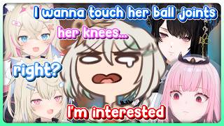 FUWAMOCO, Nerissa, and Calli Just Can't Resist the Urge to Touch Cecilia's Joints