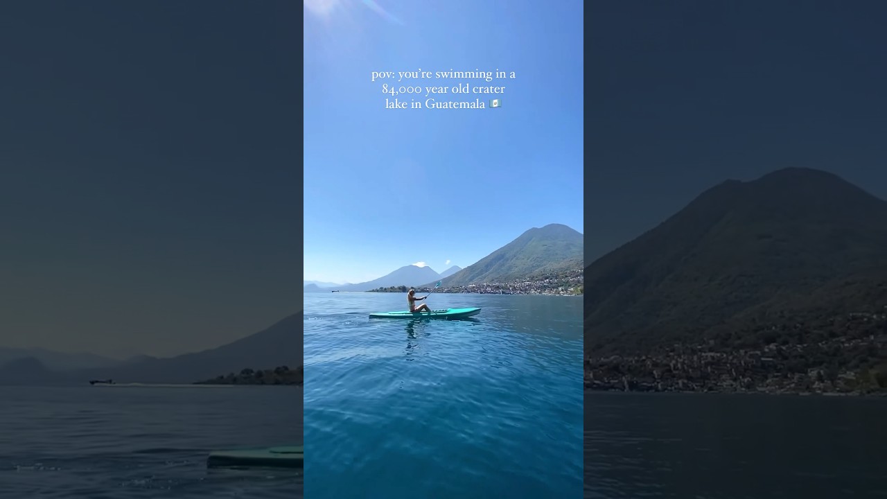Lake Atitlan, Guatemala 🇬🇹 #kayaking #lakeatitlan #guatemala #solotravel #volcanoes