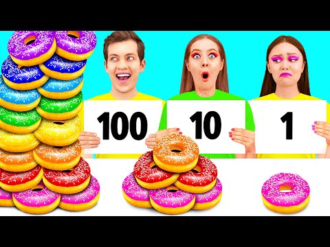 100 Capas de Alimentos Desafío | Trucos Divertidos de Comida por PaRaRa Challenge