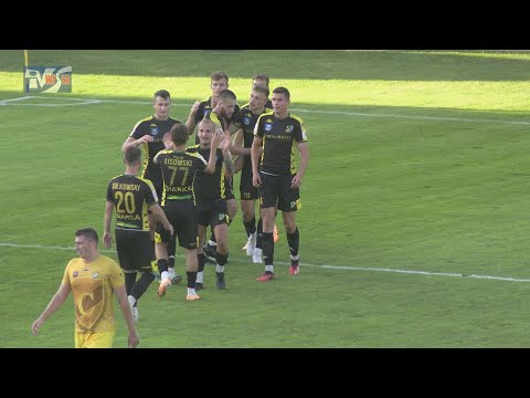 SIARKA TARNOBRZEG - CZARNI POŁANIEC 3:2 (2:1) -  FRAGMENTY MECZU I KOMENTARZE TRENERÓW