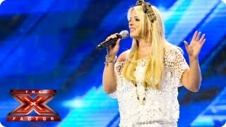 Crissie Rhodes sings at the Arena -- Arena Auditions Week 4 -- The X Factor 2013