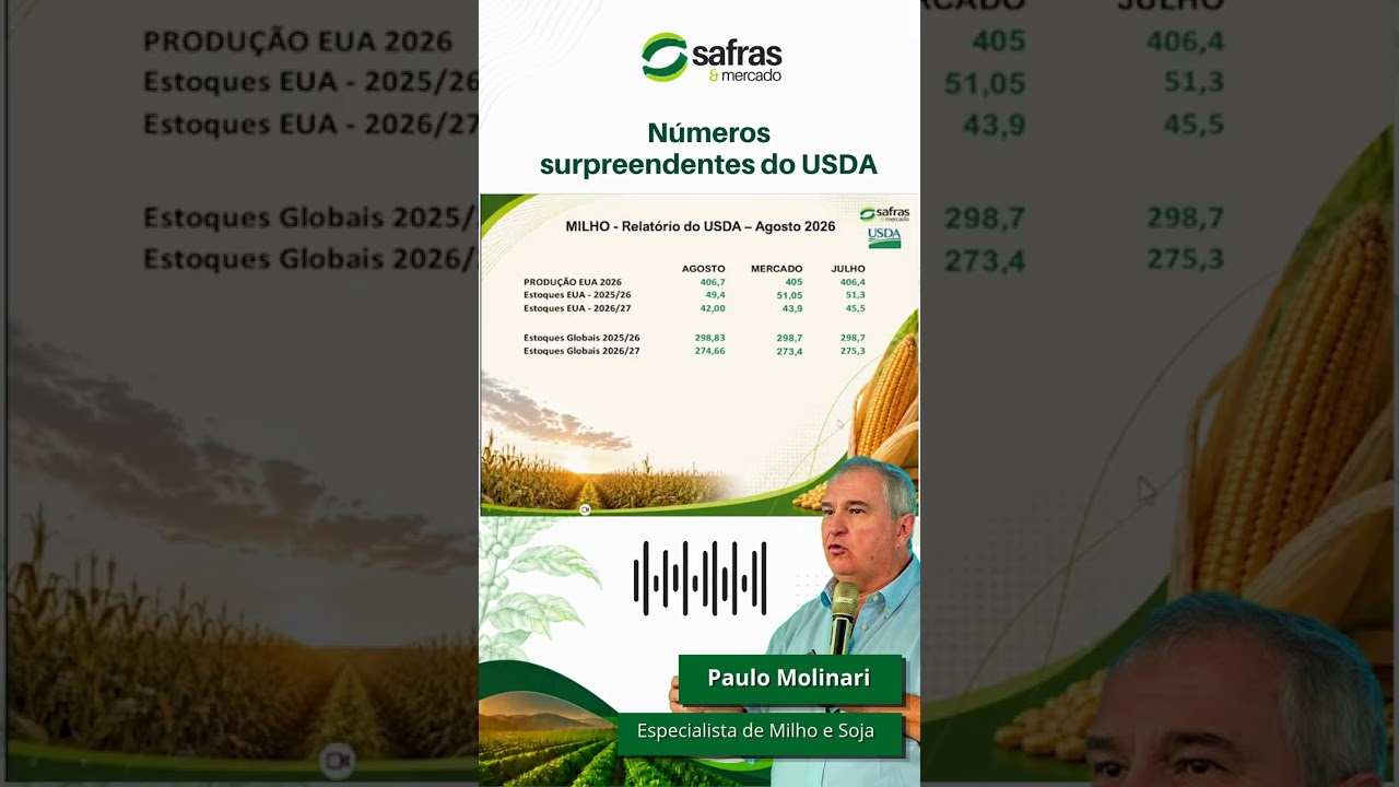 Confira o que diz o especialista de Safras & Mercado, Paulo Molinari, sobre dados USDA
