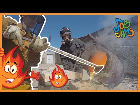 Kids Make Metal Art With Fire! | Job Jams| Learning Songs