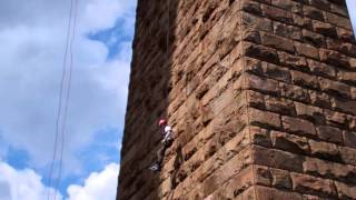 preview picture of video 'Abseiling For Maggie's And Alzheimer Forth Railway Bridge South Queensferry Scotland'