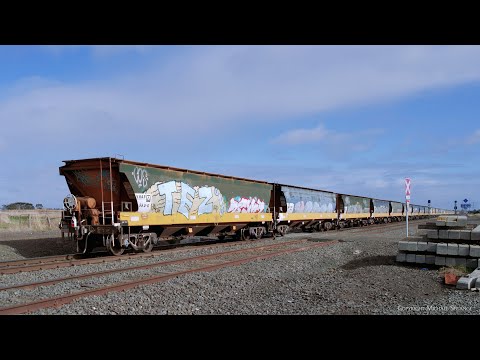 7731V Pacific National Grain Train Arriving At Gheringhap (26/3/2023) - PoathTV Australian Railways