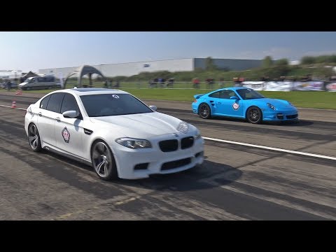 720HP BMW M5 F10 w/ Akrapovic Exhaust - Donuts, Revs & Drag Racing!