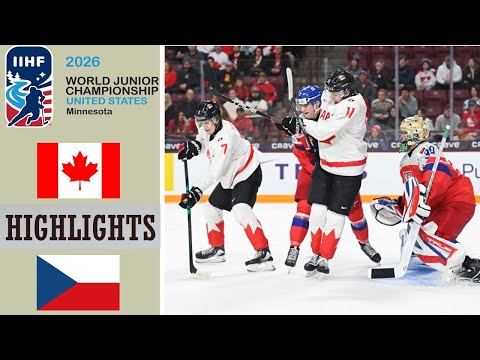 Canada vs Czech Republic Highlights | IIHF World Junior Championship 2026 | 12.26.2025