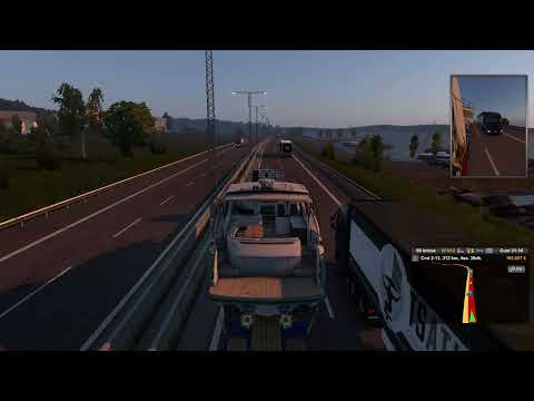 ETS2 - Stockholm to Malmö the Yacht - Queen V39 574 km. 206.deliveries