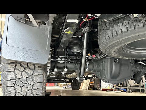 2023 Ford F350 helper airbags installed.
