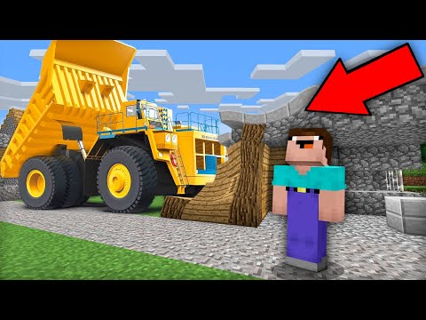 Scooby Noob - THIS HUGE TRUCK CRUSHED MY FAVORITE HOUSE IN MINECRAFT ! 100% TROLLING TRAP !
