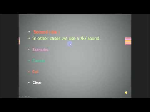 Pronunciation: How to pronounce the letter c in word . By Maan Oct2016