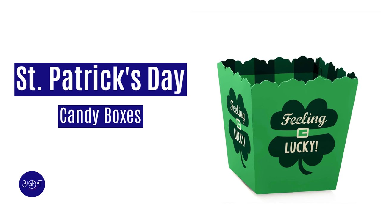 St. Patrick's Day Party Mini Favor Candy Boxes | Big Dot of Happiness