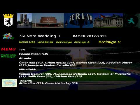 SV Nord Wedding Kader 2012-13 Kreisliga B 2.Abteilung