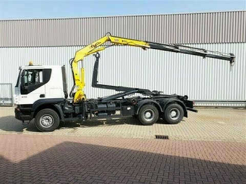 IVECO-MAGIRUS Trakker AT260T41 6x4 mit Kran Hyva V 911 3S