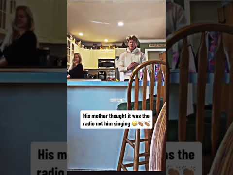 Mother thought son singing was the radio #singing #viral #cover