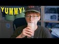 Drinking chocolate milk & answering questions