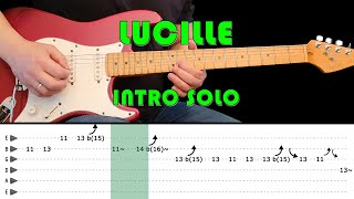 LUCILLE - Guitar lesson - Intro solo with tabs (fast &amp; slow) - B. B. King