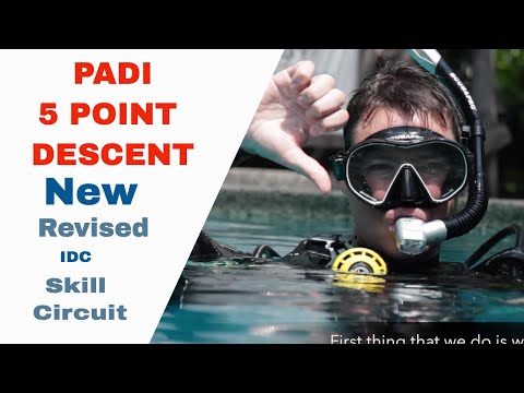 5 Point Descent Scuba Diving over a Sensitive Bottom - PADI IDC Skills Circuit • Divemaster Skills