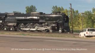 preview picture of video 'UP 844 southbound Highball at Eaton 2010 CFD train'