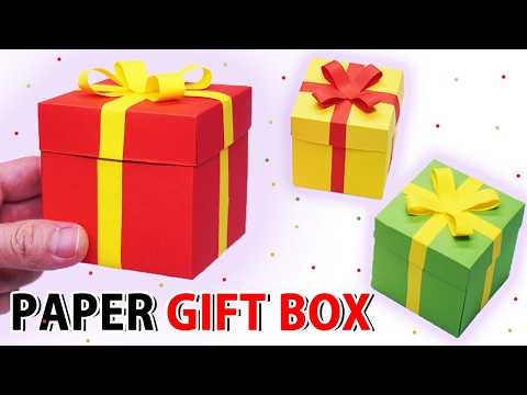 PAPER GIFT BOX  🎁 How to make paper PRESENT BOX for CHRISTMAS ❤️