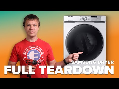 Samsung Dryer Teardown Disassembly – Model # DVE45R6100W/A3