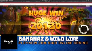 NickD Slots playing PlayNow.com SIGA's Online Casino - Bananaz, Beetlejuice, Wild Life #siga #casino