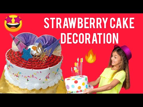 Beautiful Strawberry Cake Decoration in HD 🍓 | Easy Step by Step Cake Design Tutorial