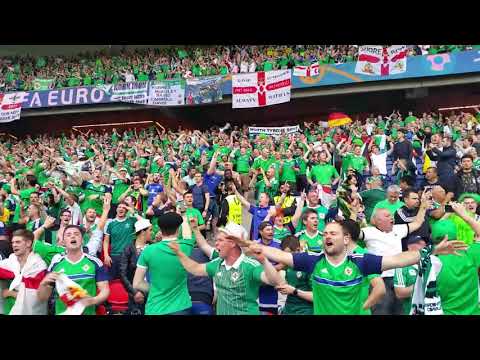 Northern Ireland fans singing:"Will Griggs on fire"