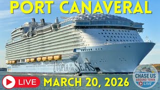 LIVE: Watching the Cruise Ships Leaving Port Canaveral LIVE! (March 20, 2026)