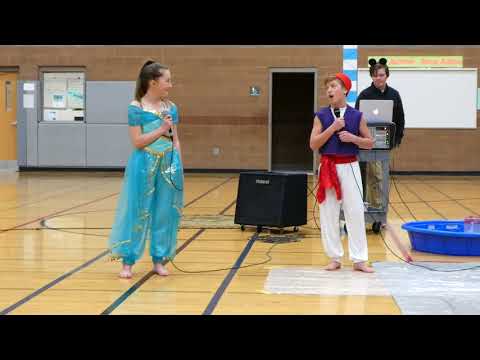 Ava and Nash singing A Whole New World