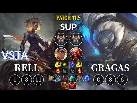 HLE Vsta Rell vs Gragas Sup - KR Patch 11.5