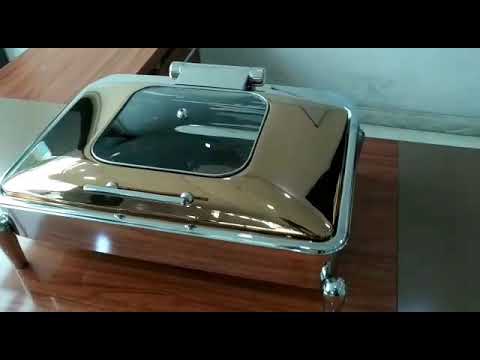 Stainless steel round chafing dish, for restaurant, capacity...