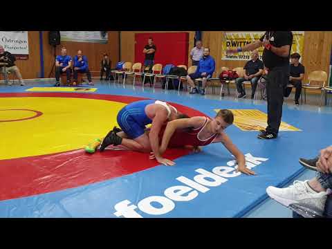 Mika Siegert KSV Malsch zweiter Schultersieg gegen KG Laudenbach/Sulzbach am 06.09.2019