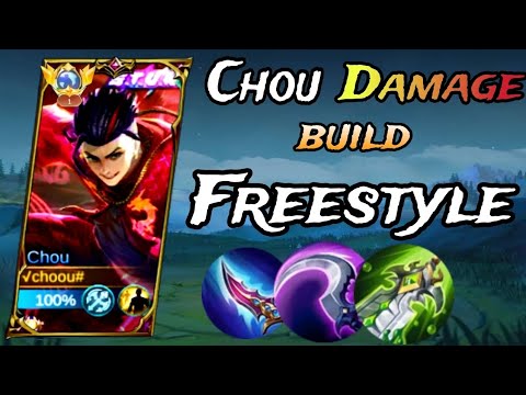 Top Global Chou Freestyle Gameplay 2023 + One Shot Build