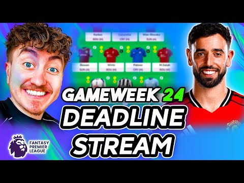 FERNANDES CAPTAIN? | RANK 90K! | LIVE TEAM REVIEWS | GAMEWEEK 24 DEADLINE STREAM