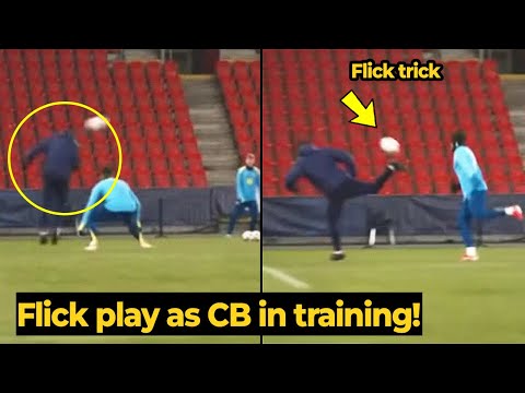Hansi Flick joins training as CB — look at those skills!