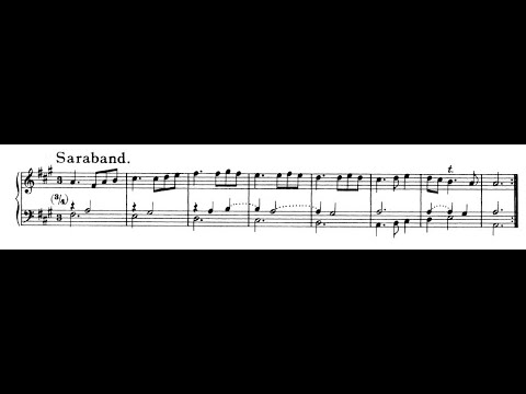 Johann Pachelbel : Sarabande de la 12e suite, en fa# m