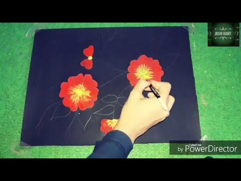 How to draw a flower step by step /black sheet/ Devyani chaubey