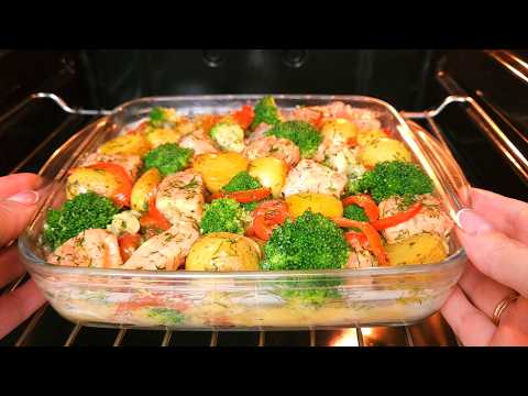 Baked Salmon & Veggie Medley | Healthy Broccoli, Potatoes, and Peppers Recipe!