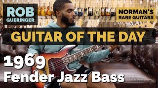 Video thumbnail for Guitar of the Day: 1969 Fender Jazz Bass | Special Guest: Rob Gueringer by Normans Rare Guitars