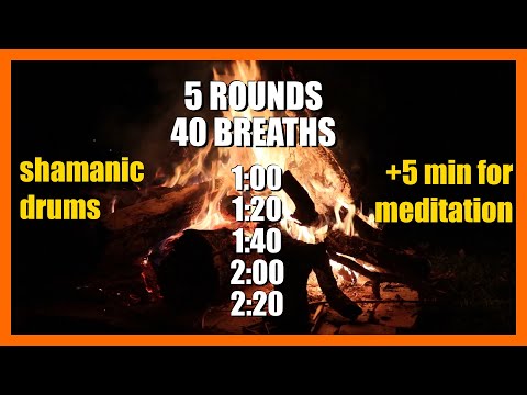 [Wim Hof] 5 rounds with drums ❯ 40 breaths + 5 min for meditation