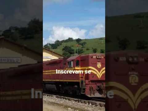 Trem de carga da RFFSA passando pela estação de Quebrangulo AL,reprodução por IA