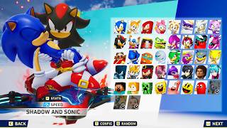 Shadow is Holding Sonic his hands in Sonic Racing Crossworlds!