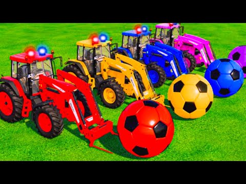 Transporting Giant Soccer Balls With JCB Loader - Farming Simulator 22