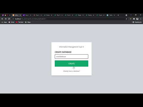 Creating Database Using Pdo Php